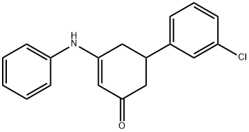 3-anilino-5-(3-chlorophenyl)-2-cyclohexen-1-one Struktur