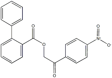 2-{4-nitrophenyl}-2-oxoethyl [1,1'-biphenyl]-2-carboxylate Struktur