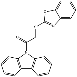 1,3-benzoxazol-2-yl 2-(9H-carbazol-9-yl)-2-oxoethyl sulfide Struktur