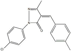 2-(4-chlorophenyl)-5-methyl-4-(4-methylbenzylidene)-2,4-dihydro-3H-pyrazol-3-one Struktur