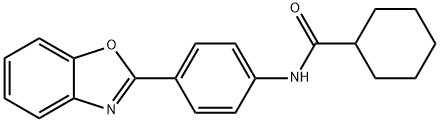 N-[4-(1,3-benzoxazol-2-yl)phenyl]cyclohexanecarboxamide Struktur