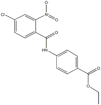 ethyl 4-[({4-chloro-2-nitrophenyl}carbonyl)amino]benzoate Struktur