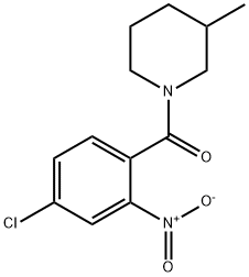 1-{4-chloro-2-nitrobenzoyl}-3-methylpiperidine Struktur