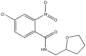 4-chloro-2-nitro-N-(tetrahydrofuran-2-ylmethyl)benzamide Struktur