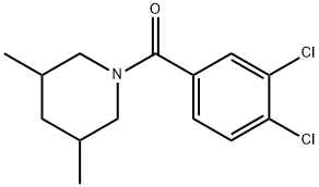 1-(3,4-dichlorobenzoyl)-3,5-dimethylpiperidine Struktur