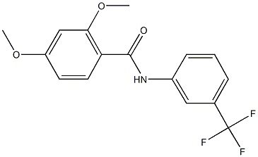 2,4-dimethoxy-N-[3-(trifluoromethyl)phenyl]benzamide Struktur