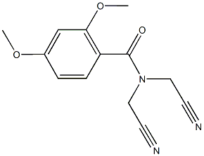 N,N-bis(cyanomethyl)-2,4-dimethoxybenzamide Struktur