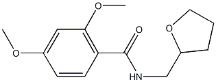 2,4-dimethoxy-N-(tetrahydro-2-furanylmethyl)benzamide Struktur