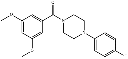 1-(3,5-dimethoxybenzoyl)-4-(4-fluorophenyl)piperazine Struktur