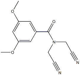 N,N-bis(cyanomethyl)-3,5-dimethoxybenzamide Struktur