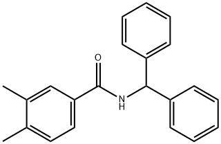 N-benzhydryl-3,4-dimethylbenzamide Struktur