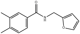 N-(2-furylmethyl)-3,4-dimethylbenzamide Struktur