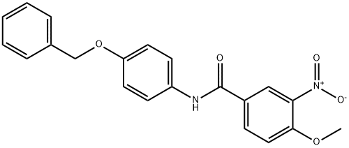 N-[4-(benzyloxy)phenyl]-3-nitro-4-methoxybenzamide Struktur