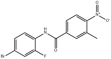 N-(4-bromo-2-fluorophenyl)-4-nitro-3-methylbenzamide Struktur