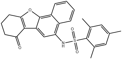 2,4,6-trimethyl-N-(7-oxo-7,8,9,10-tetrahydronaphtho[1,2-b][1]benzofuran-5-yl)benzenesulfonamide Struktur