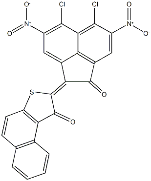 2-(5,6-dichloro-4,7-bisnitro-2-oxo-1(2H)-acenaphthylenylidene)naphtho[2,1-b]thiophen-1(2H)-one Struktur