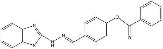 4-[2-(1,3-benzothiazol-2-yl)carbohydrazonoyl]phenyl benzoate Struktur