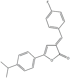 3-(4-fluorobenzylidene)-5-(4-isopropylphenyl)-2(3H)-furanone Struktur