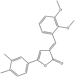 3-(2,3-dimethoxybenzylidene)-5-(3,4-dimethylphenyl)-2(3H)-furanone Struktur