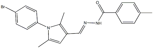 N'-{[1-(4-bromophenyl)-2,5-dimethyl-1H-pyrrol-3-yl]methylene}-4-methylbenzohydrazide Struktur