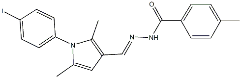 N'-{[1-(4-iodophenyl)-2,5-dimethyl-1H-pyrrol-3-yl]methylene}-4-methylbenzohydrazide Struktur