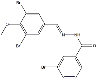 3-bromo-N'-(3,5-dibromo-4-methoxybenzylidene)benzohydrazide Struktur