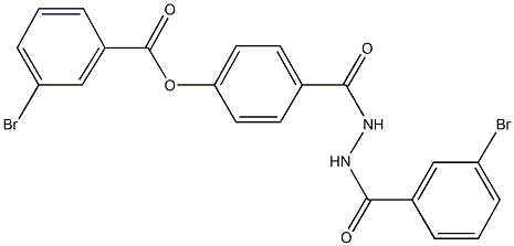 4-{[2-(3-bromobenzoyl)hydrazino]carbonyl}phenyl 3-bromobenzoate Struktur