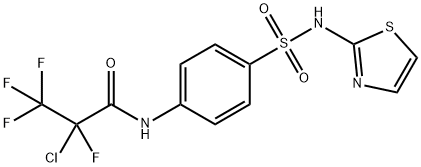 2-chloro-2,3,3,3-tetrafluoro-N-{4-[(1,3-thiazol-2-ylamino)sulfonyl]phenyl}propanamide Struktur