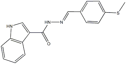 N'-[4-(methylsulfanyl)benzylidene]-1H-indole-3-carbohydrazide Struktur