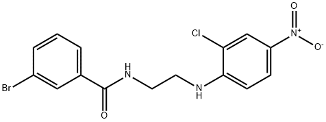 3-bromo-N-(2-{2-chloro-4-nitroanilino}ethyl)benzamide Struktur