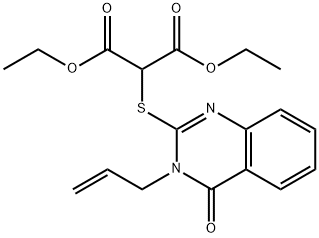 diethyl 2-[(3-allyl-4-oxo-3,4-dihydro-2-quinazolinyl)sulfanyl]malonate Struktur