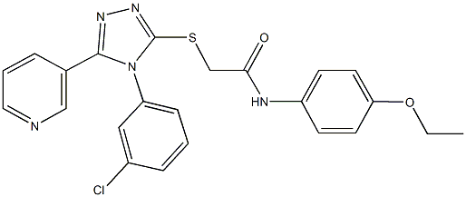 2-{[4-(3-chlorophenyl)-5-pyridin-3-yl-4H-1,2,4-triazol-3-yl]sulfanyl}-N-[4-(ethyloxy)phenyl]acetamide Struktur