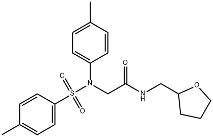 2-{4-methyl[(4-methylphenyl)sulfonyl]anilino}-N-(tetrahydro-2-furanylmethyl)acetamide Struktur