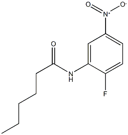 N-{2-fluoro-5-nitrophenyl}hexanamide Struktur