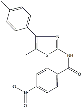 4-nitro-N-[5-methyl-4-(4-methylphenyl)-1,3-thiazol-2-yl]benzamide Struktur