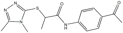 N-(4-acetylphenyl)-2-[(4,5-dimethyl-4H-1,2,4-triazol-3-yl)sulfanyl]propanamide Struktur