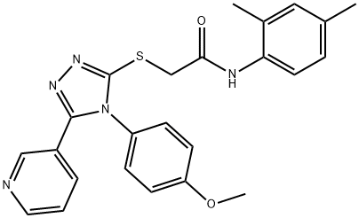 N-(2,4-dimethylphenyl)-2-{[4-(4-methoxyphenyl)-5-(3-pyridinyl)-4H-1,2,4-triazol-3-yl]sulfanyl}acetamide Struktur