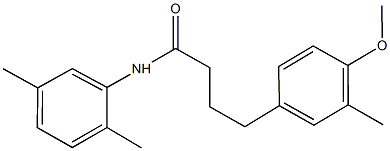 N-(2,5-dimethylphenyl)-4-(4-methoxy-3-methylphenyl)butanamide Struktur