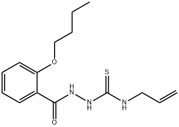 N-allyl-2-(2-butoxybenzoyl)hydrazinecarbothioamide Struktur