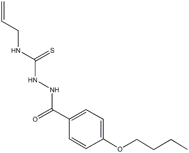 N-allyl-2-(4-butoxybenzoyl)hydrazinecarbothioamide Struktur