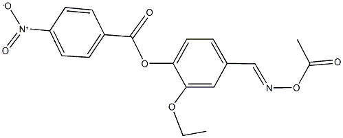 4-{[(acetyloxy)imino]methyl}-2-ethoxyphenyl 4-nitrobenzoate Struktur