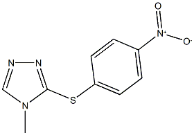 3-({4-nitrophenyl}sulfanyl)-4-methyl-4H-1,2,4-triazole Struktur