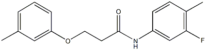 N-(3-fluoro-4-methylphenyl)-3-(3-methylphenoxy)propanamide Struktur