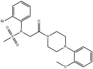 N-(2-bromophenyl)-N-{2-[4-(2-methoxyphenyl)piperazin-1-yl]-2-oxoethyl}methanesulfonamide Struktur