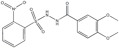 N'-(3,4-dimethoxybenzoyl)-2-nitrobenzenesulfonohydrazide Struktur