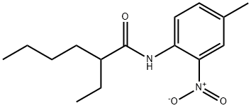 2-ethyl-N-{2-nitro-4-methylphenyl}hexanamide Struktur