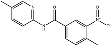 3-nitro-4-methyl-N-(5-methyl-2-pyridinyl)benzamide Struktur