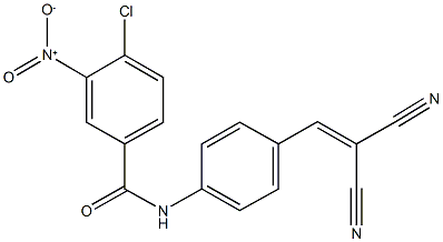 4-chloro-N-[4-(2,2-dicyanovinyl)phenyl]-3-nitrobenzamide Struktur