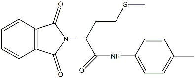 2-(1,3-dioxo-1,3-dihydro-2H-isoindol-2-yl)-N-(4-methylphenyl)-4-(methylsulfanyl)butanamide Struktur