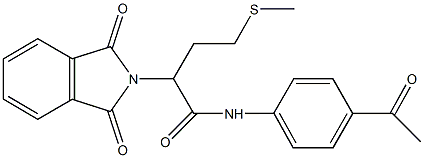 N-(4-acetylphenyl)-2-(1,3-dioxo-1,3-dihydro-2H-isoindol-2-yl)-4-(methylsulfanyl)butanamide Struktur